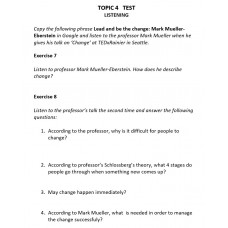 TOPIC 4  TEST -  LISTENING PART