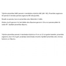 Piramīdas, uzdevumi Piramīdas, uzdevumi