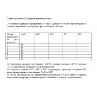 Задача по теме «Издержки производства». Задача по теме «Издержки производства».