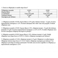 Obligāciju vērtēšana, uzdevumi Obligāciju vērtēšana, uzdevumi