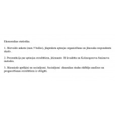 Ekonomikas statistika