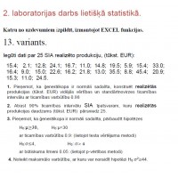   2. laboratorijas darbs lietišķā statistikā. 13. variants. 