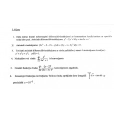 Matemātika, eksāmens, 3. biļete (dif. vienādojumi, rindas) Matemātika, eksāmens, 3. biļete (dif. vienādojumi, rindas)