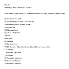 Statistika Patstāvīgais darbs - Aprakstošā statistika Statistika Patstāvīgais darbs - Aprakstošā statistika