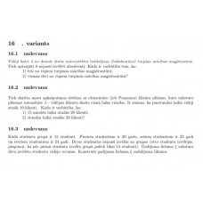 Mājas darbs "Varbūtību teorija " 16. variants