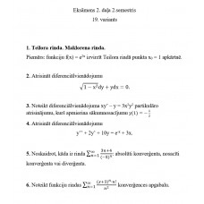 Eksāmens 2. daļa 2.semestris, 19. variants