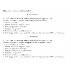 Mājas darbs "Matemātiskā statistika"